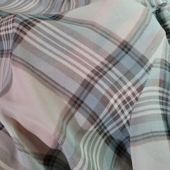 Reitmans sheer plaid peasant blouse - Picture 8 of 8